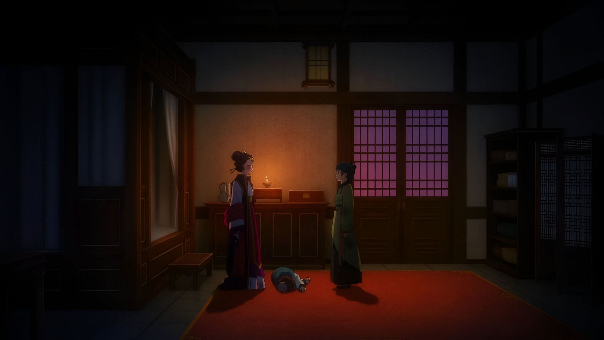 Loulan, Kyou-u, and Maomao in The Apothecary Diaries season 2 episode 21 (Image via OLM/TOHO Animation)